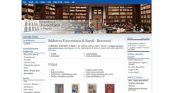 Desktop Screenshot of bibliotecauniversitarianapoli.beniculturali.it